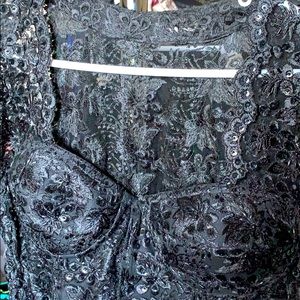KOI Bustier Black Sequins Large 36